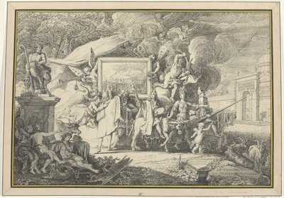 絵画とフランス アカデミーの風刺 Le Triomphe du Vangeur d