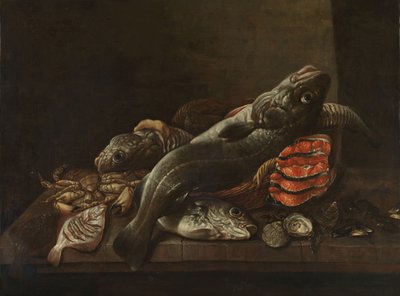 魚のある静物 作： Isaac van Duynen