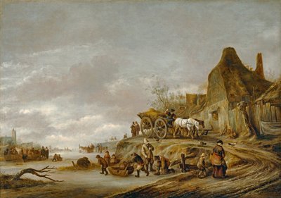 線路を下るカートと運河のゲレ... 作： アイザック・ヤンス・ファン・オスターデ