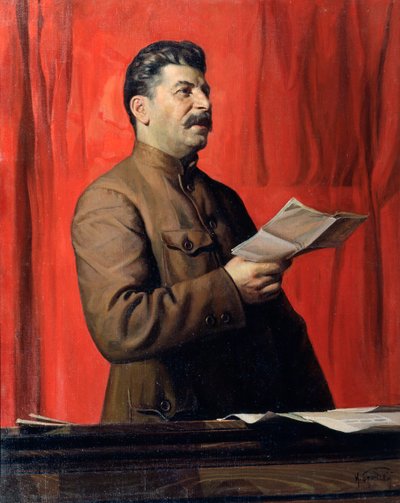 「ヨシフ スターリンの肖像」、1933 年。 作： Isaak Israilevich Brodsky