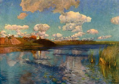 湖畔の晴れた日、1899年-1900年、1965年。 作： Isaak Ilyich Levitan
