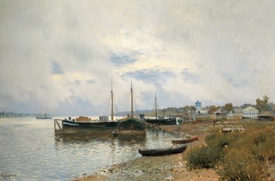 雨上がり。 プリオス、1889年。 作： Isaak Ilyich Levitan