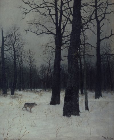 1885年の冬の森 作： Isaak Ilyich Levitan