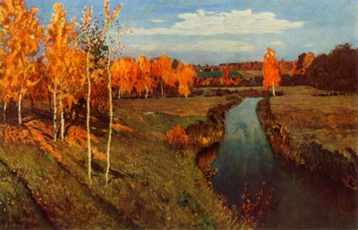黄金の秋、1895年、1965年。 作： Isaak Ilyich Levitan