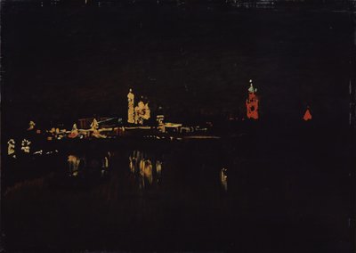 モスクワクレムリンの照明、1896年 作： Isaak Ilyich Levitan