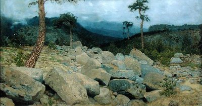 クリミア山脈で、1886 作： Isaak Ilyich Levitan