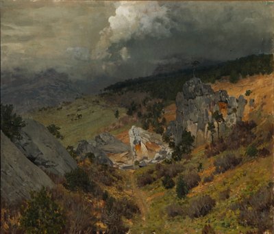 クリミア山脈、1886年 作： Isaak Ilyich Levitan