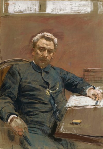 無声映画俳優アレクサンダー・パブロヴィッチ・レンスキーの肖像 1847-1908、1890 年代。 作： Isaak Ilyich Levitan