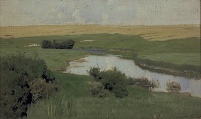 小さな川イストラ、1885-1886 作： Isaak Ilyich Levitan