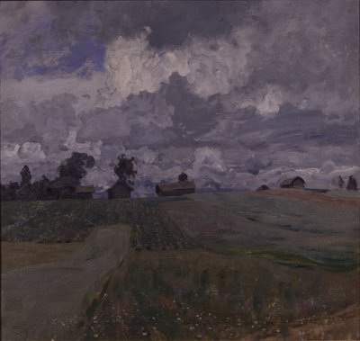 嵐の日、1897 作： Isaak Ilyich Levitan