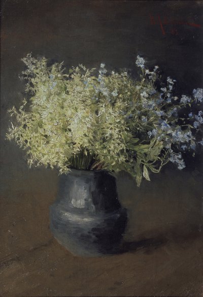 ワイルドスミレとワスレナグサ、1889年 作： Isaak Ilyich Levitan