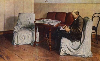 スモリの中のレーニン（カラーリトグラフ 作： Isaak Israilevich (after) Brodsky