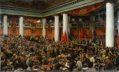 Deuxieme congres du Komintern (Internationale communiste) - 共産主義インターナショナル（コミンテルン）第2回大会の祝賀開会 - Isaak Izrailevich Brodsky (1884-1939).油彩・キャンバス 作： Isaak Israilevich Brodsky