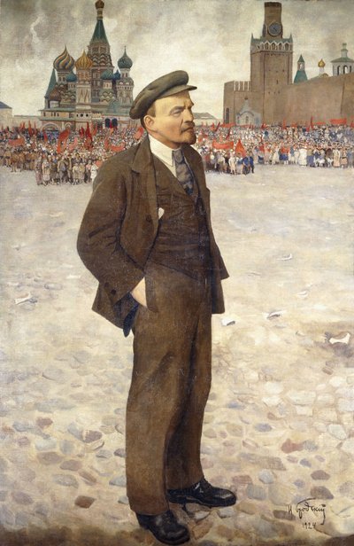 赤の広場のレーニン 作： Isaak Israilevich Brodsky