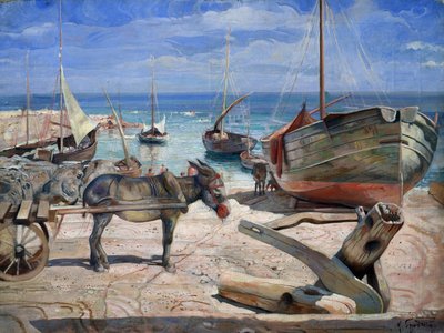 「カプリ島」アイザック・ブロツキー（ブロツキ）作（1884-1939） 1929年 地方美術館、ベルジャンスク 作： Isaak Israilevich Brodsky