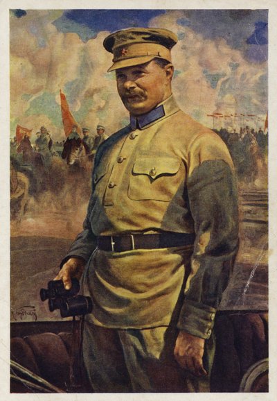 1920年代のロシア南北戦争中の赤軍司令官、ミハイルフルンツェ 作： Isaak Israilevich Brodsky