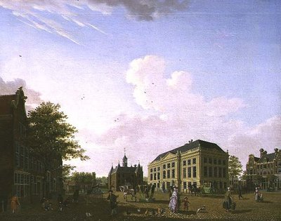 1778年のアムステルダムのライツェ広場の眺め 作： Isaac Ouwater