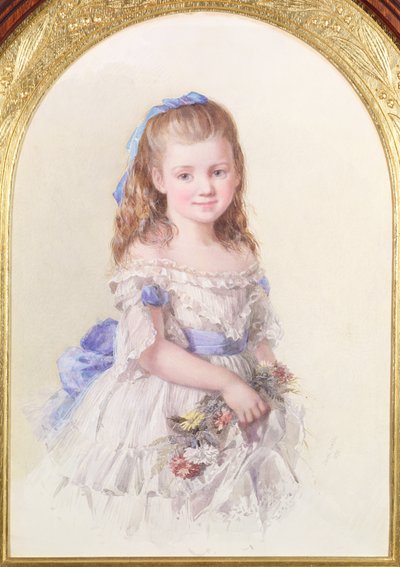 1872年10歳のウィニフレッドメアリーボンバスの肖像 作： Isabel Oakley Naftel