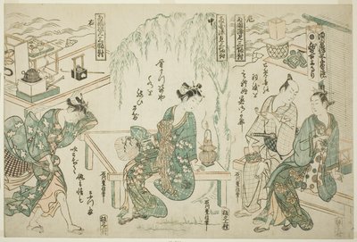 両国の夕涼み三種セット（両国すずみさんぷくつい） 作： Ishikawa Toyonobu