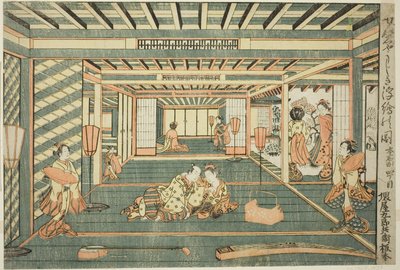 大部屋透視図（千畳敷浮絵の図） 作： Ishikawa Toyonobu