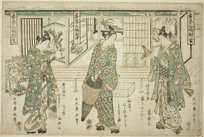 若者ファッション三部作 (若衆さんぷくついい) 作： Ishikawa Toyonobu
