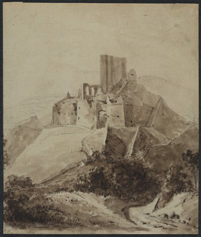 シャトー ダルクの廃墟、1819 年。 作： Isidore Justin Taylor