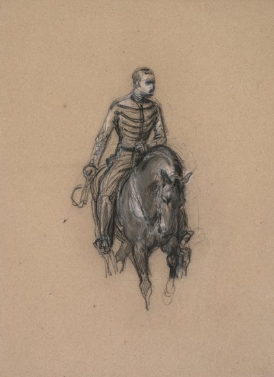 馬に乗った兵士c。 1860。 作： Isidore Pils