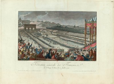 1790 年 7 月 14 日のシャン ド マルスでのフェデレーション フェスティバル。 作： Isidore Stanislas Helman