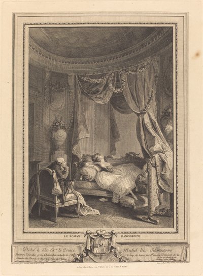 危険な小説 作： Isidore Stanislas Helman after Nicolas Lavreince