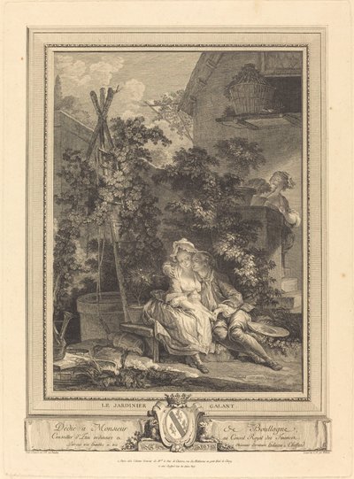 勇敢な庭師 作： Isidore Stanislas Helman after Pierre Antoine Baudouin