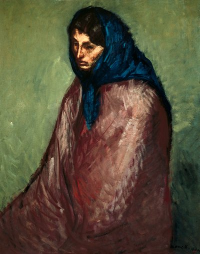 「避難所」イシドル・ノネル・イ・モントゥリオル（1873-1911）による絵画、1904年バルセロナ。 カタルーニャ国立美術館 作： Isidro Nonell