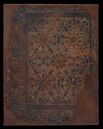 表紙、エジプトまたはシリア、マムルーク朝時代（台紙の上で革） 作： Islamic School