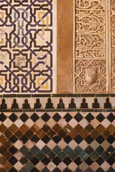 メクセアのパティオのタイルデザインの詳細（セラミック 作： Islamic School