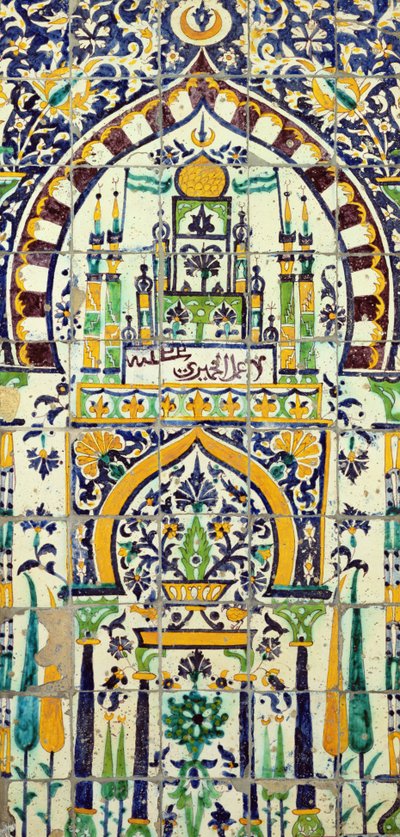 チュニスのモスクのミフラーブ（ファイエンス） 作： Islamic School
