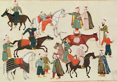 Ms 1671 A Horse Market、c.1580 作： Islamic School