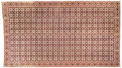 夏の床の敷物、c.1650（金属糸のベルベットと絹） 作： Islamic School