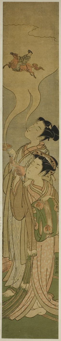馬とライダーのカップル（鉄海[中国：李鉄桂]とチョカロ[中国：張国老]のパロディ） 作： Isoda Koryusai