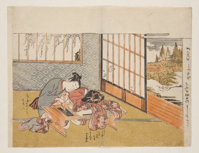 風流十二月の栄華」（カラー木版画 作： Isoda Koryusai