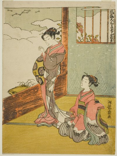 『風流大和弐十四言』シリーズより、金狼遊（中国語：鄙千楼） 作： Isoda Koryusai