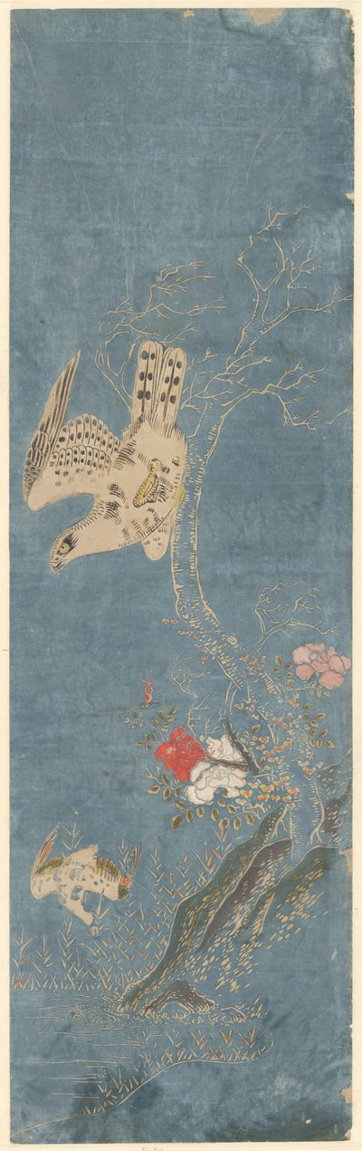 アヒルを狩るタカ 作： Isoda Kôryûsai (attributed to)