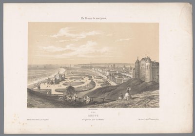 城からのディエップの眺め ディエップ。 Vue générale Prize du Château (オブジェクトのタイトル) 現代フランス（シリーズタイトル） La France de nos jours (オブジェクトのシリーズ タイトル) 作： Isodore Laurent Deroy