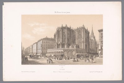 Zicht op de kerk Saint-Nizier en de rue de l