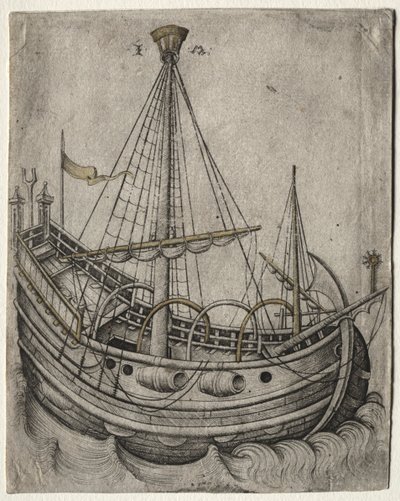 右に向かう船。 作： Israhel van Meckenem