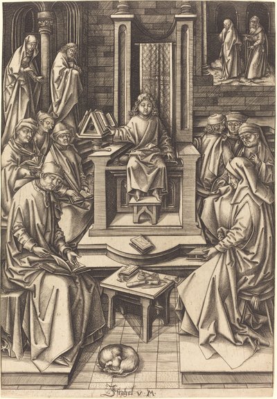 医師の中のキリスト、c。 14901500。 作： Israhel van Meckenem