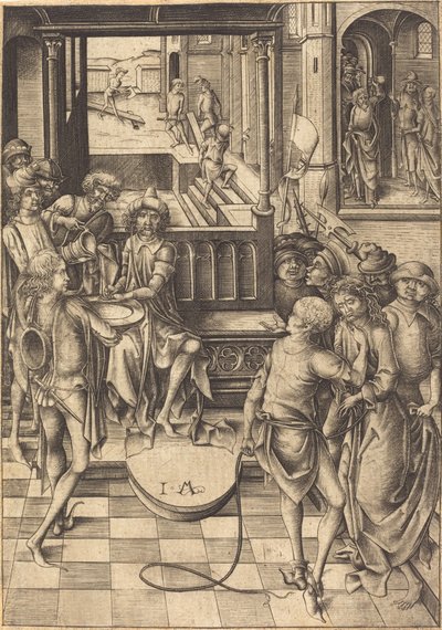 ピラトの前のキリスト、c。 1480年。 作： Israhel van Meckenem