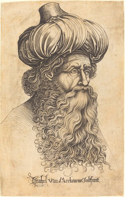 老人の頭 作： Israhel van Meckenem