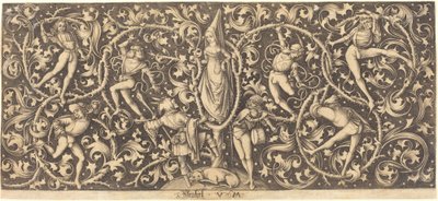 モリスダンサーの装飾、c。 14901500。 作： Israhel van Meckenem