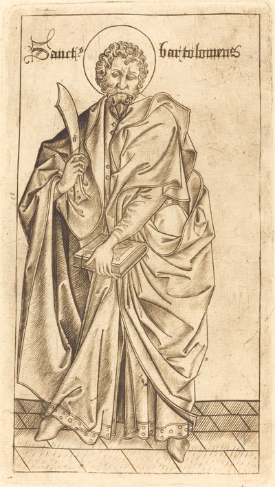 聖バーソロミュー、c。 14701480。 作： Israhel van Meckenem