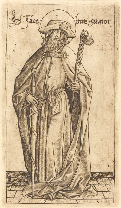 聖ヤコブ大王、c。 14701480。 作： Israhel van Meckenem
