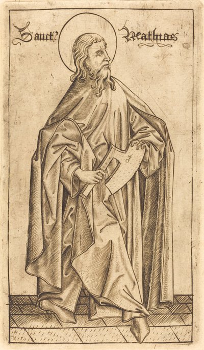 聖マティアス、c。 14701480。 作： Israhel van Meckenem